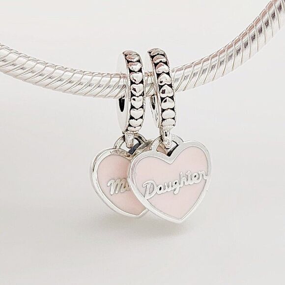 Pandora Mother & Daughter Hearts Dangle Charm - Picture 3 of 5